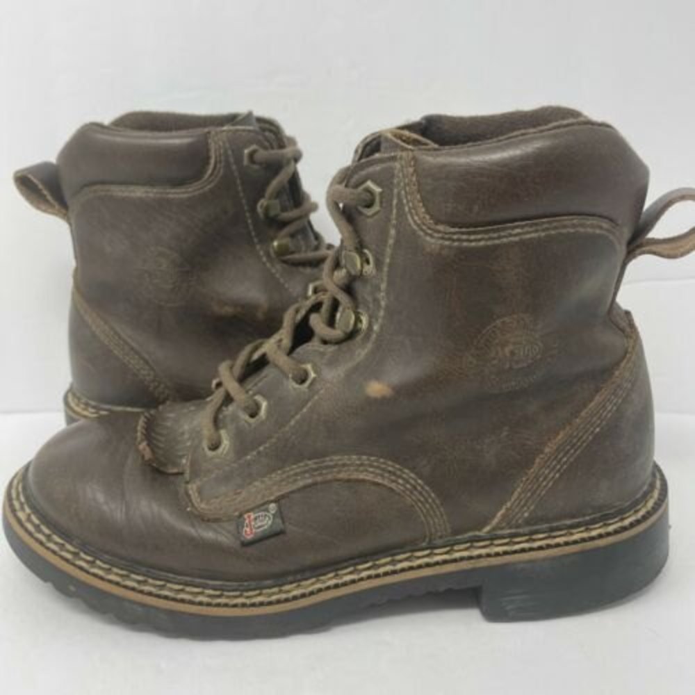 Justin Rugged Bay Gaucho Cow Kids Boots Size 2 D (444JR) Western Lace Up